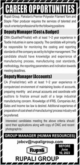 deputy-manager-cost-and-deputy-manager-accounts-jobs-in-pakistan-2023